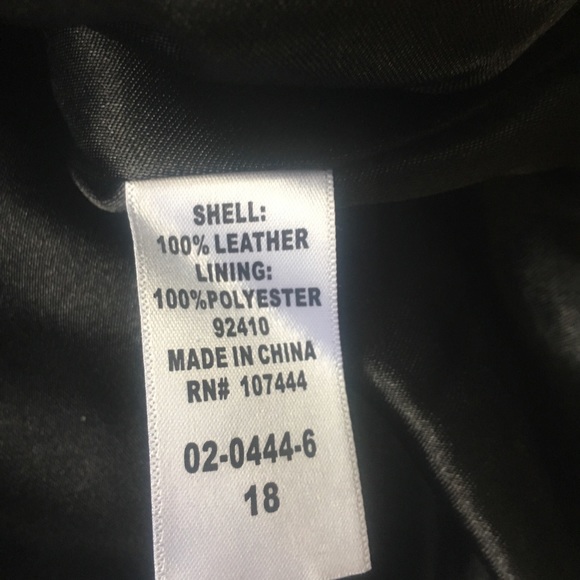 NWT 18 Genuine Leather Jacket - Picture 8 of 8